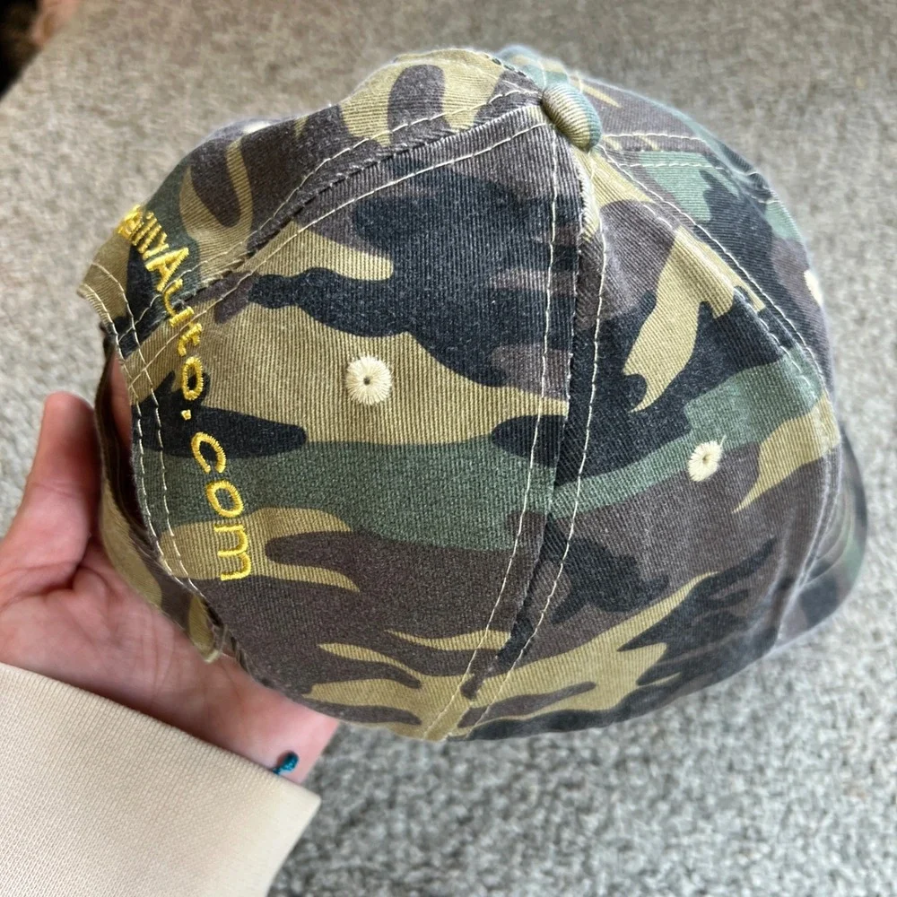 vtg O'Reilly Auto Parts Baseball Cap Mens Camo Embroidered Adjustable Dad Hat